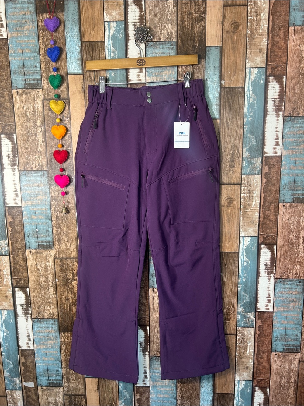 YKK Purple Softshell UPF 50 pants  with Zip Detail